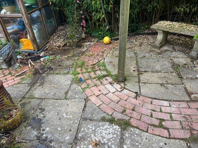 Patio Before Cleaning